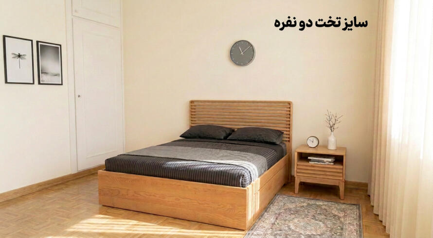 سایز تخت دو نفره چقدر است